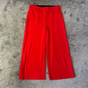 lysse red wide leg slit pants